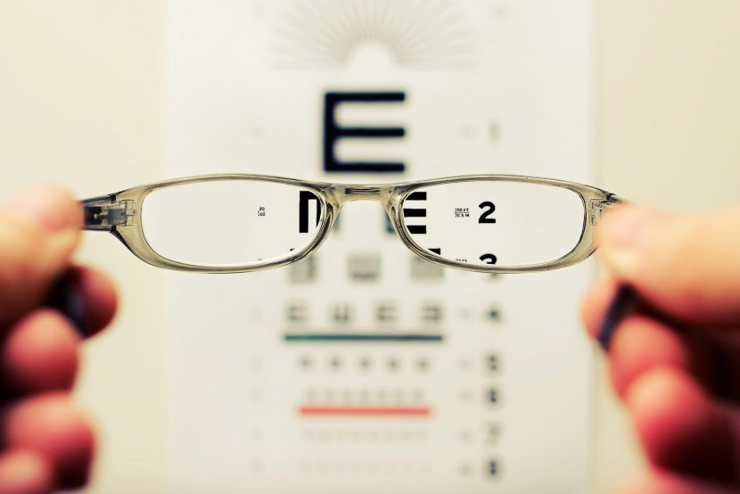 measuring eye pressure during an eye exam